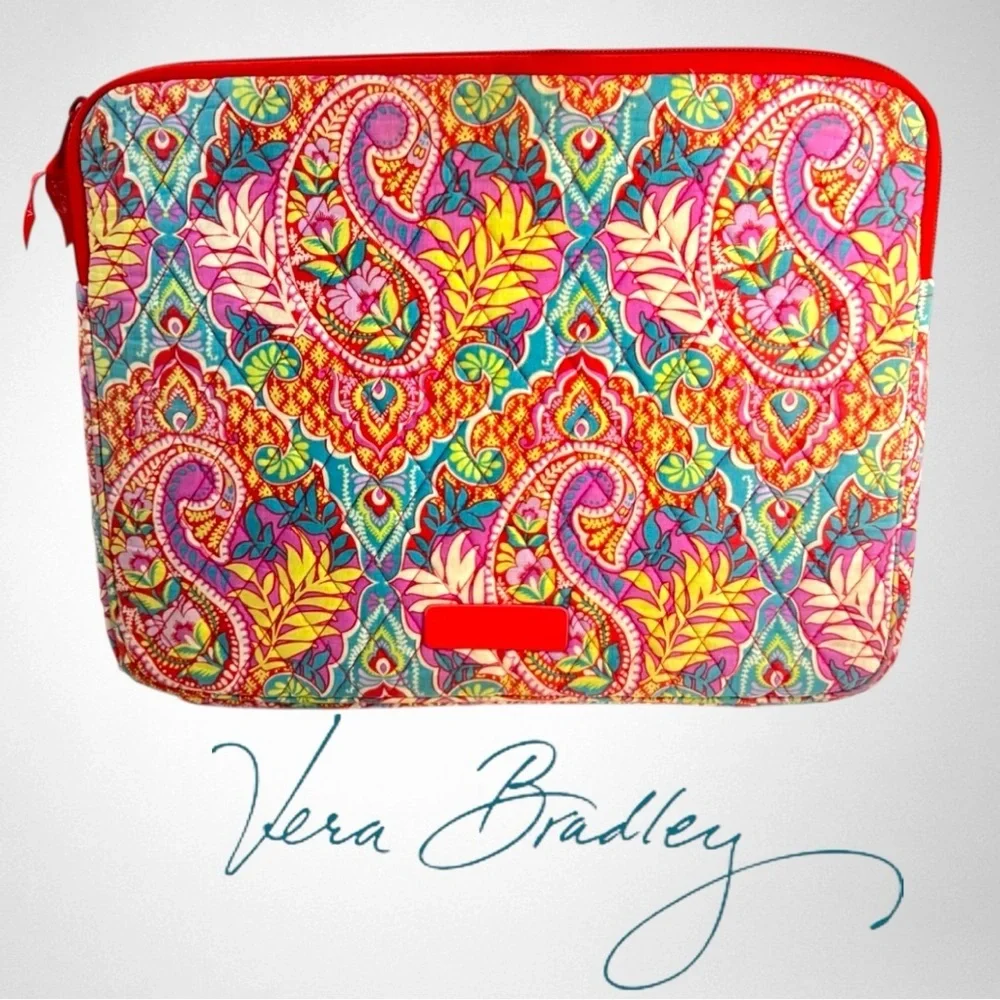 Vera Bradley Paisley In Paradise Large Quilted Laptop Case